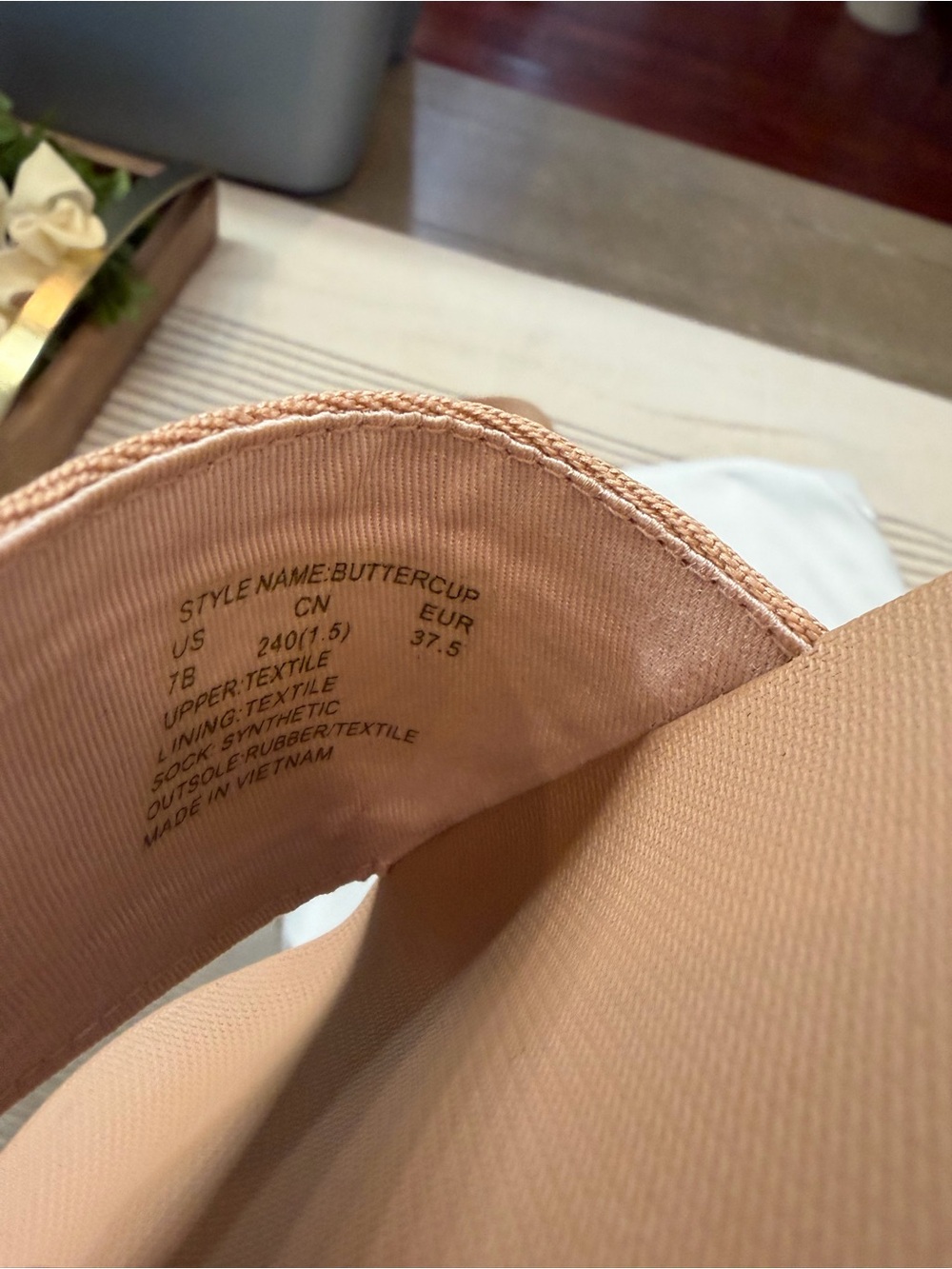Kate Spade Slide Sandals in Tan and Cream with Logo Strap - Picture 4 of 4